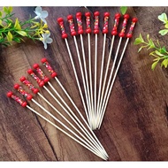 *** Bamboo Skewer Disposable Red Yellow Beaded String Fruit Stick Bamboo Flower Stick Fruit Fork Cre