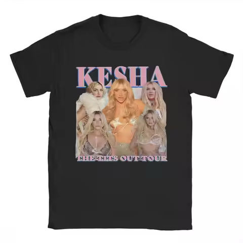 Kesha Tour Printed T Shirts for Men Women Pure Cotton Tee Shirt Clothing