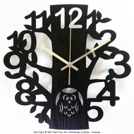 Unique Artistic Wall Clock - BlackOwl Wall Clock