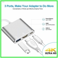 3 in 1 Hub Type C USB 3.1 to PD USB-C 4K * 2K 1080p HDMI USB3.0 USB 3.0 Adapter