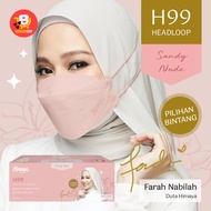 Himaya H99 Hijab Premium Face Respirator 20s - Sandy Nude (HIMAYA)
