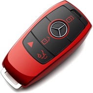 Compatible with Mercedes Benz Key Fob Cover Red car Key Chain case Protector Holder E300 E350 E400 E