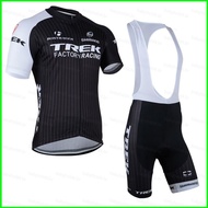 B4 TREK Men Cycling Jersey Set Gel Pad Bib Shorts Riding Sport Short Sleeves Highway Mountain Outdoo