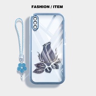YBD Clear Case For Samsung Galaxy A50 A50S A30S A307 A03S A02S M02S A025 A307 Phone Shell Vine Flowe