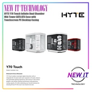 HYTE Y70 & Y70 Touch Infinite Dual Chamber Mid-Tower EATX ATX Case with 2.5K Touchscreen PC Desktop 