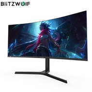 BlitzWolf BW-GM3 34-Inch Curved Gaming Monitor 165Hz WQHD 3440 x 1440 Resolution 300 cd/㎡ 1500R Curvature 21:9 Bring-Fish-Screen 120% sRGB Color Home Office Gaming Monitor