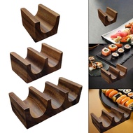 [lzdxwcke3pu] Wooden Tacos Holder Taco Plates Divider Stand Serving Rack Taco Rack Walnut Wooden Sus