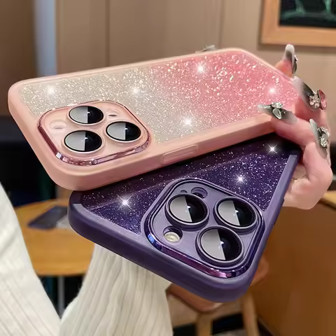 Bling Glitter Phone Case For OPPO A16 A17 A16S A5 A9 A53 2020 A53S A54S Reno 11 12 Pro 11F 12F Camer