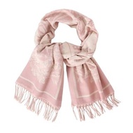 💜Burberry Scarf shawl 粉色騎士徽標雙面提花流蘇羊絨圍巾披肩 生日禮物 情人節 Birthday Gift Valentine's Day