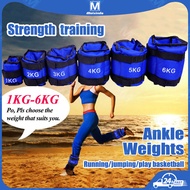 Pair/2pcs Ankle Weights 1-3kg weights for ankle/leg Adjustable Strength Training Women and men