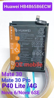 แบตเตอรี่แท้ HB486586ECW สำหรับ HUAWEI Mate 30 Mate 30 Pro P40 Lite 4GNova 6 Nova 6SE Honor View 30