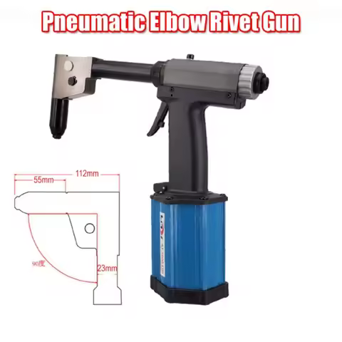 Air 90 Degree Elbow Riveting Gun Pneumatic Rivet Gun Right Angle Air Riveter