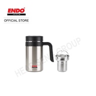 Endo 500ml Double Stainless Steel Thermal Desk Mug with Tea Strainer - CX-3016