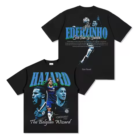Eden Hazard cotton men's football Tshirt jersey Stamford Bridge Commemorative shirt Summer Unisex ov