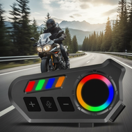 CX5756C Helmet Earbuds Bluetooth Headset for Motorcyclists with RGB Atmosphere Light, 20-Hour Batter