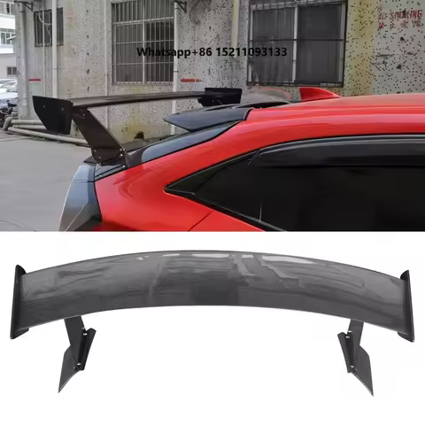 VRS Type Carbon Fiber Rear Trunk Tail Wing High Kick Spoiler for Civic Type R FK7 FK8 10TH 2016-2019