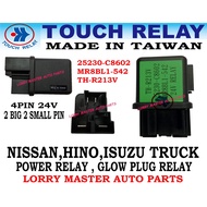 TH-R213V 4PIN 24V 2B2S POWER RELAY TOYOTA HINO NISSAN FUSO TRUCK LORRY AKSESORI 25230-C8602 25230-10