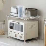 日本霜山 304不鏽鋼折疊式桌上/水槽下兩用置物架-加高款