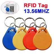 [Ready Stock]10 Pcs RFID Tag 13.56MHZ IC Access Control Card GEN1/UID Chip with  Keychain