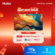 [FREE SHIPPING] Haier 43" UHD Google TV - MEMC - 4K HDR -Dolby Audio- Netflix/Youtube - RAM 2GB ROM 