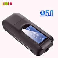 Linn Bluetooth 5.0 Receiver Transmitter LCD Display 3.5mm AUX Jack 2 In1 USB Bluetooth Dongle Wireless Audio Adapter