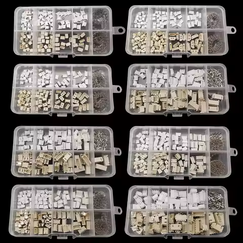 1Box SH 1.0mm / JST 1.25mm / ZH 1.5mm / PH 2.0mm / XH 2.54mm Plastic Housing Terminal Kit Pin Header
