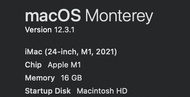 M1 iMac grey, 8core, 16GB ram, 1TB SSD, apple care+