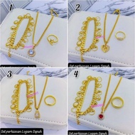 Necklace set made of metal money 91 gilding gold 24k