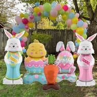 59inch Easter Inflatables Balloons Indoor Outdoor Decorations, Large Easter Bunny, Carrot,Eggs,Chick
