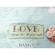 Wooden wall board - Wooden board hanging with the word LOVE