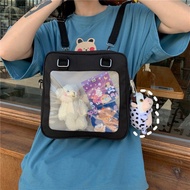 【现货2024新款】Japanese girl JK uniform bag transparent backpack pain bag 2021 student womens日系少女JK制服包透明双