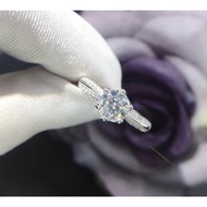 2ct Moissanite S925 Silver 18k Gold Plated Adjustable Ring