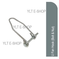 U Fan Hook Plaster Ceiling (Bolt & Nut) [ 2"x3" / 2"x4" / 2"x6" / 2"x8" / 2"x10" ]