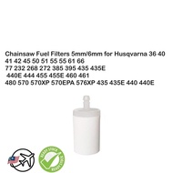 Chainsaw Fuel Filters 5mm/6mm for Husqvarna 36 40 41 42 45 50 51 55 55 61 66 77 232 268 272 385 395 