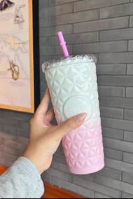 💎鑽石誠信賣家💎全新Starbucks星巴克 菱格紋 591ml 吸管杯 保溫杯