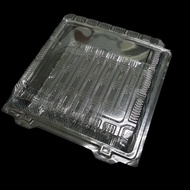 (50pcs±) OP-L600 (10"inch) OPS Square Food Box Plastic Container Bakery Cake Bekas Makanan Disposabl