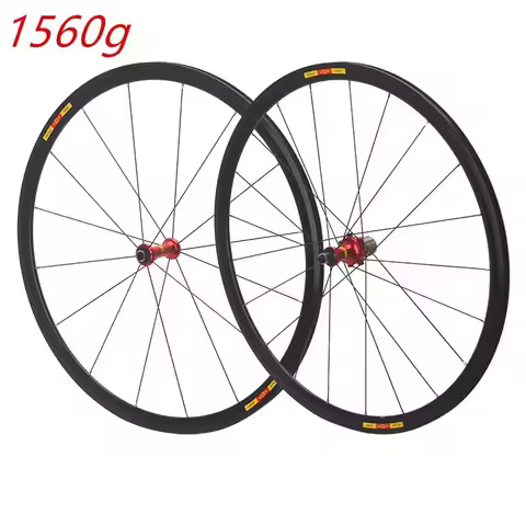 1560g RUJIXU Ultra light 700C 30mm bike road wheelset 16/ 21H V Brake Road Bicycle Wheel Aluminium A