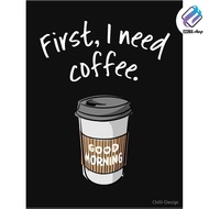 Hiasan dinding dekorasi kopi coffee kafe hiasan gantung gambar pajangan rumah poster kayu MDF