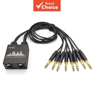DMX512 Over CAT5 Breakout Box – 8x XLR 3-Pin Female to RJ45 Network Adapter, Eliminates Heavy Multic