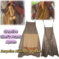 Funny Men's Chef Prank Apron for Cooking & BBQ Hilarious Kitchen Gag Novelty Apron with Saying Adult