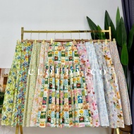 CLOUDYCO Skirt Florall (Labuh 39 Inches) English Cotton Viral