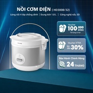 Philips HD3008/30 rice cooker - Capacity 1.8 liters - Keep warm mode -