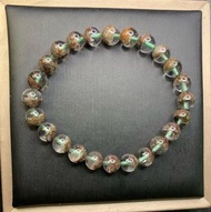 (送順豐)🔴🟢👻(聚寶盆)8.0㎜(07)天然紅綠幽靈巴西紅幽靈綠幽靈聚寶盆單圈手串手鏈(招正財旺事業)