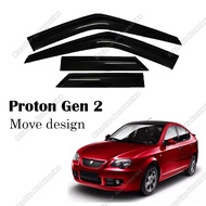 Air Press Window Door Visor Wind Deflector Kening Tingkap Kereta Accessories Car Acc for Proton Gen2