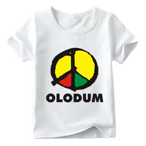 Children Retro Antiwar Michael Jackson Olodum Print T Shirt Summer Baby Boys/girls Tops Kids Casual 