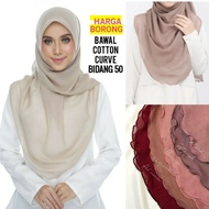 [10 HELAI] BAWAL CURVE BIDANG 50 | BAWAL BUCU BULAT | BAWAL RUFFLE | BAWAL BIDANG 50