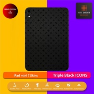 Garskin Skin iPad mini 7 Triple Black ICONS Fullbody Backonly/ | Anti-scratch | Case | Vinyl Vinyl