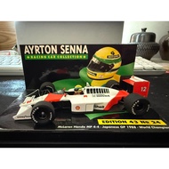 Mini Cut 1/43 mclaren mclaren Honda mp4/4 Senna 1988 Race Season Japan Station World Crown High Box 