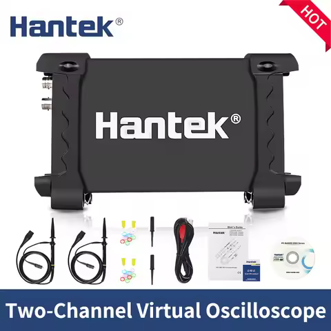 【Hantek Official Genuine】6022BE Laptop Portable USB Digital Virtual Oscilloscope 2-channel 20MHz 602