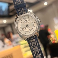 [100% Original & NEW] Coach Leather Women Watches 34mm Elegant and simple coachi Jam Tangan Wanita P